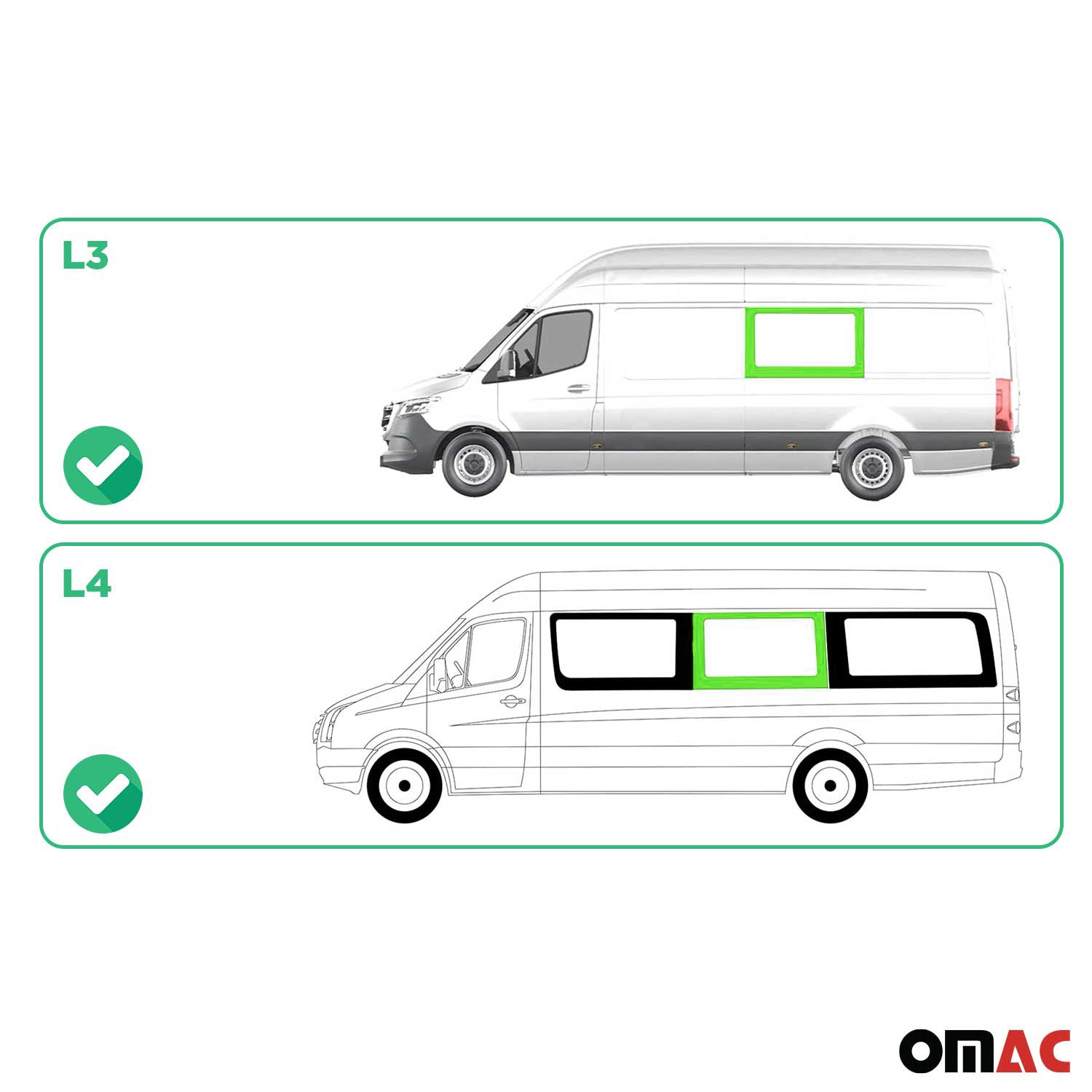 Fixe Vitre Porte pour Mercedes Sprinter W906 2006-18 L3L4 Gauche non coulissante