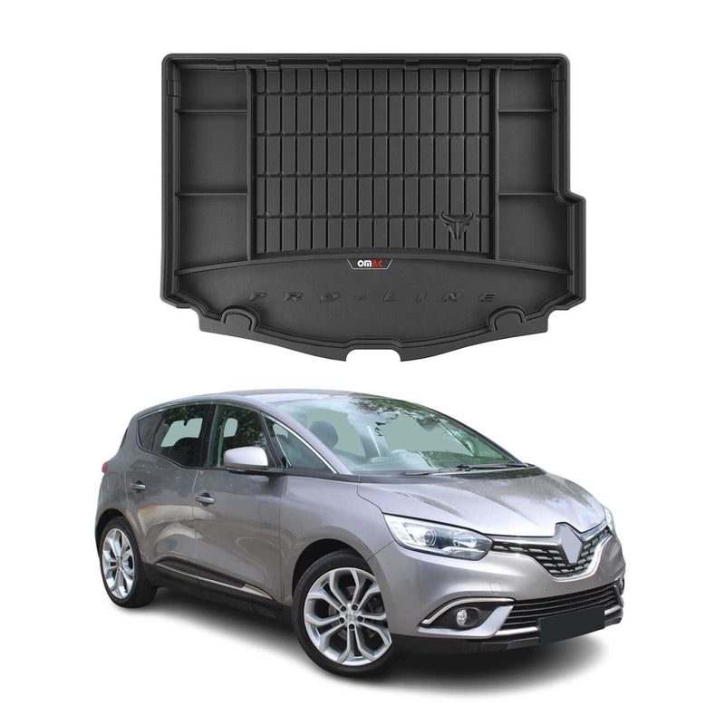 Tapis de Coffre pour Renault Scenic 2016-2022 TPE Noir