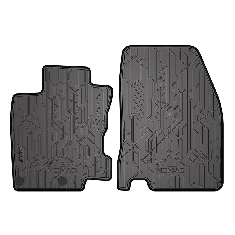 Tapis de Sol de Voiture pour Nissan Qashqai II 2013-2021 Caoutchouc 2Pcs Noir