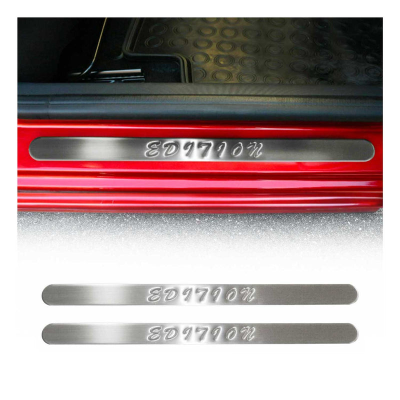 Seuils de porte en acier inox Chromé Edition 50x3.5 cm 2pcs