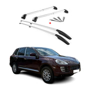 KIT Barres de toit trans+long pour Porsche Cayenne 2002-2010 Alu Gris