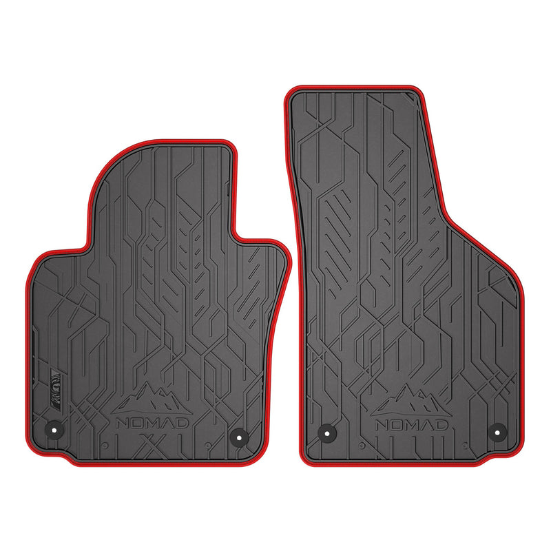 Tapis de Sol de Voiture pour Skoda Yeti 2009-2017 Caoutchouc Noir-Rogue 2Pcs