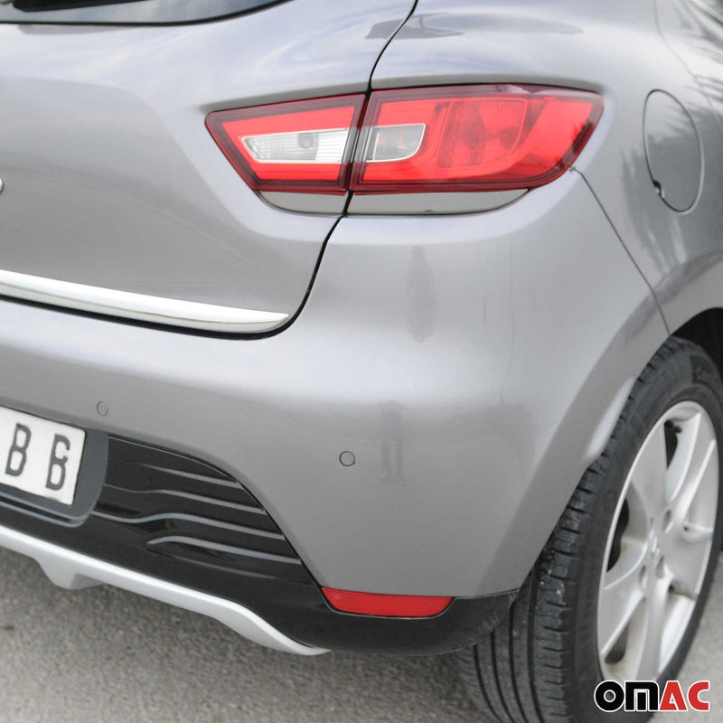 Cadre de phare Arrière pour Renault Clio IV 2012-19 en acier inox Chromé Foncé