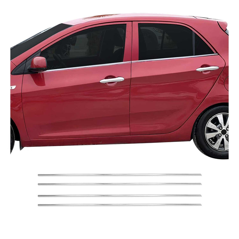 Garniture De Fenétre pour Kia Picanto 2011-2017en acier inox chrome