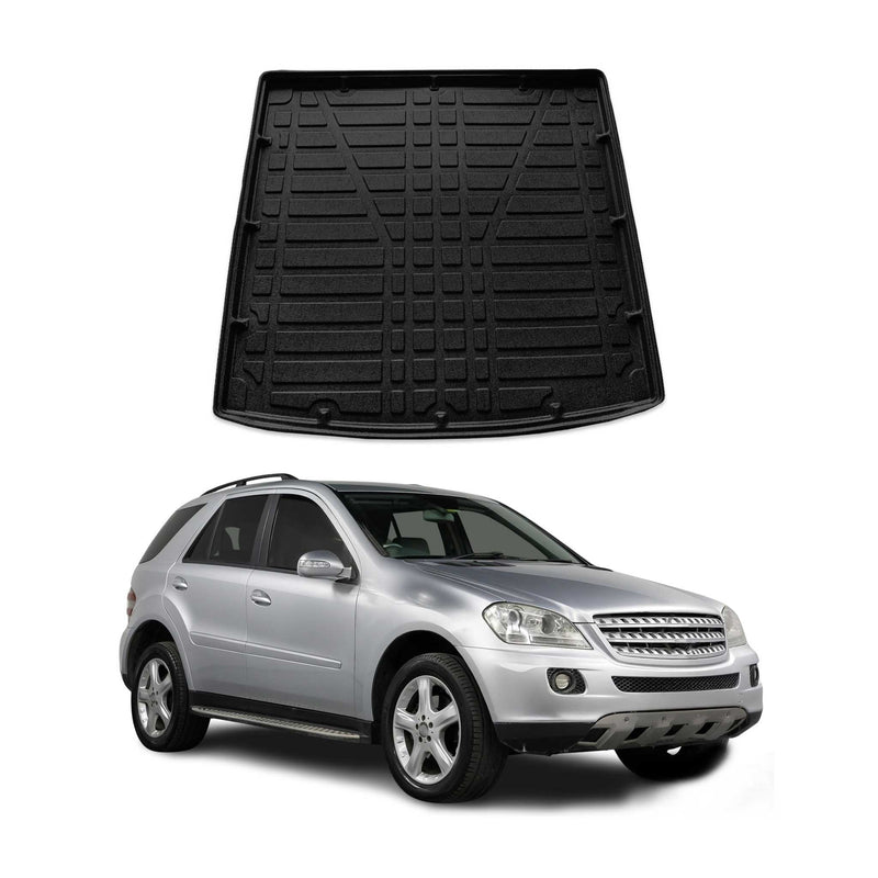 Tapis de Coffre pour Mercedes Classe M W164 Pre-Fl 2006-2008 en TPE Noir