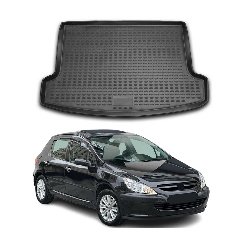 Tapis de Coffre pour Peugeot 307 2001-2008 TPE Noir