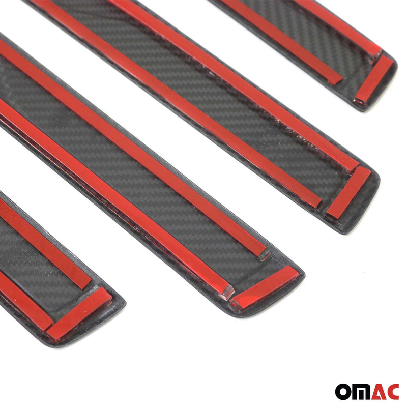 Couverture de Seuil de porte pour VW Arteon 2017-2025 Carbone Noir 4 Pcs