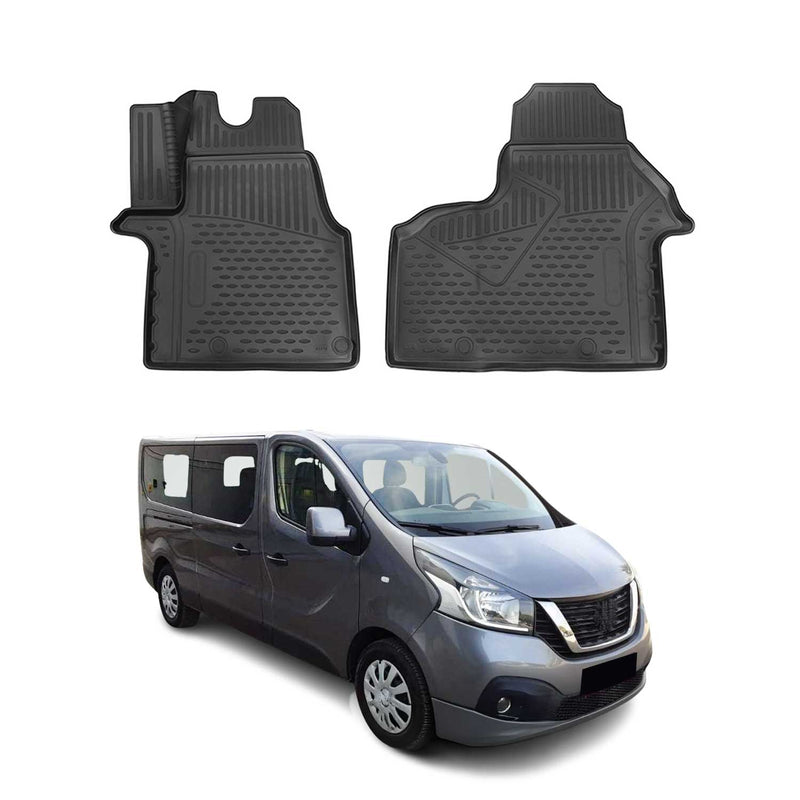 OMAC Tapis de sol pour Nissan NV300 Renault Trafic 2014-2021 en caoutchouc Noir