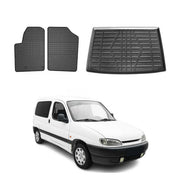 Kit Tapis de sol et coffre pour Peugeot Partner 1996-2008 TPE Noir