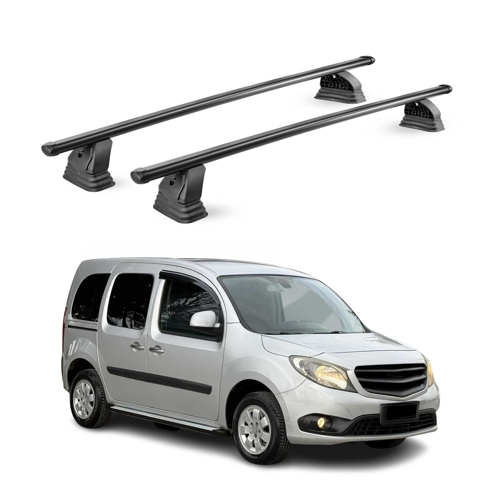 Barres de toit transversales acier pour Mercedes Citan W415 2012-2021 Noir 2Pcs
