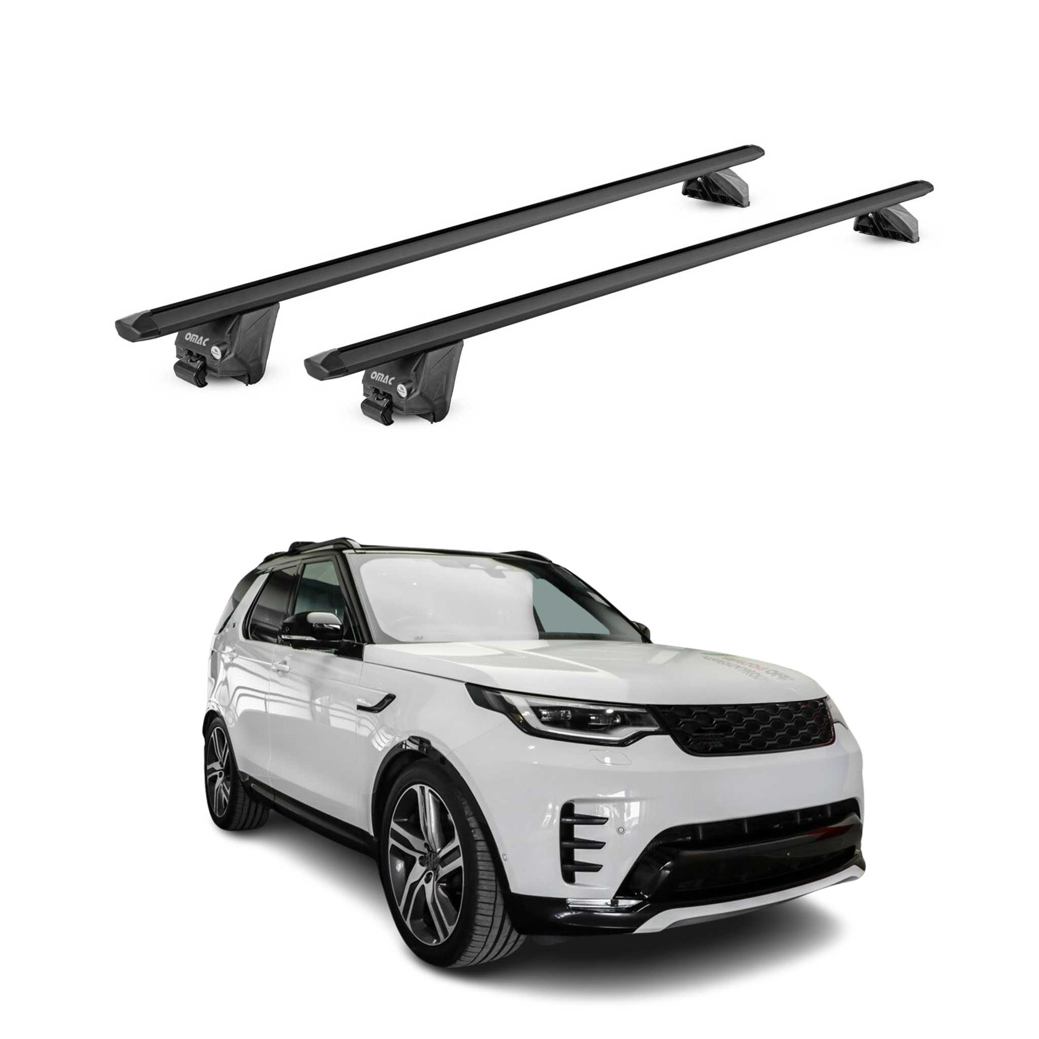 Barres de toit transversales pour Land Rover Discovery Velar 2017-2026 Noir ABE