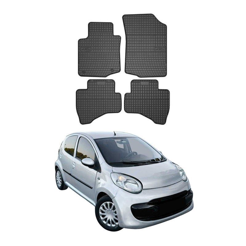 OMAC Tapis de sol pour Citroen C1 2005-2014 Noir en caoutchouc