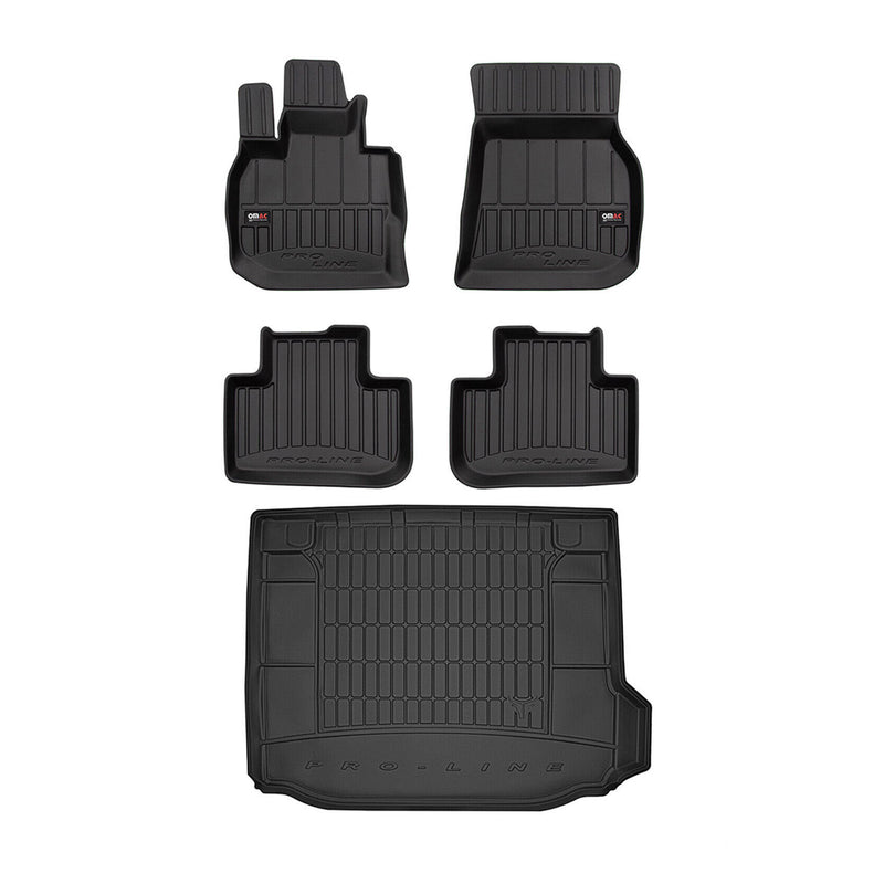 OMAC Kit Tapis de sol et coffre pour BMW X3 G01 2017-2024 Premium Noir