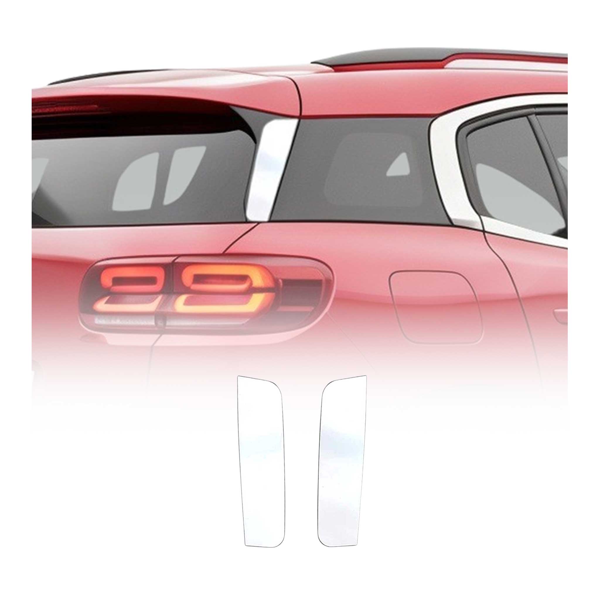 Couvercle aile latéral fenêtre arrière Citroen C5 Aircross 2018-2025 inox chromé