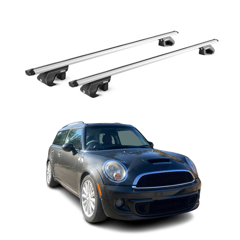 Barres de toit transversales pour Mini Clubman R55 2009-2014 Alu Gris 2x ABE