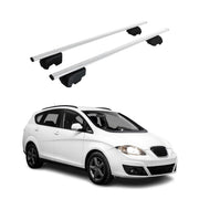 Barres de toit Transversales pour Seat Altea XL 2006-2015 Fer Argent ABE