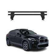 Menabo Barres de toit transversales pour BMW X2 F39 2018-2023 Alu Noir ABE