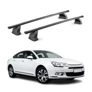 Barres de toit transversales acier pour Citroen C5 II 2008-2017 TÜV Noir 2Pcs
