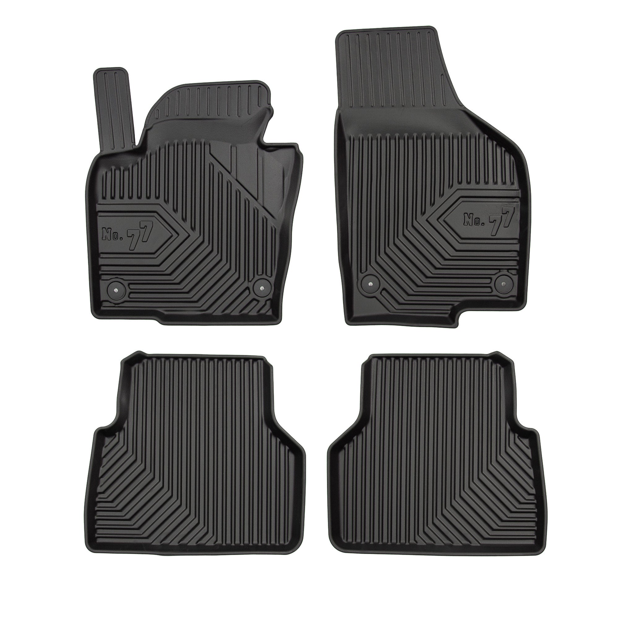 Tapis de Sol de Voiture pour VW Tiguan I 2007-2016 TPE Antidérapant Noir 4Pcs