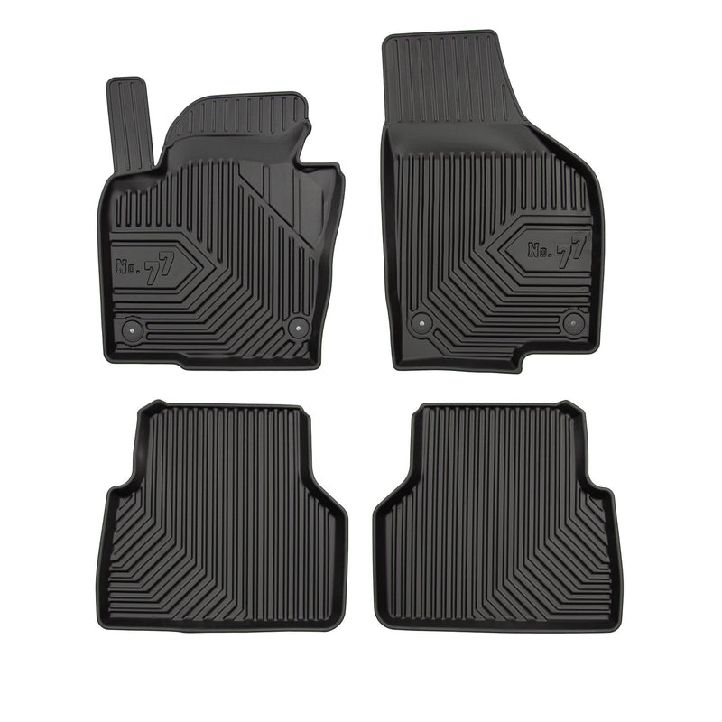 Tapis de Sol de Voiture pour VW Tiguan I 2007-2016 TPE Antidérapant Noir 4Pcs