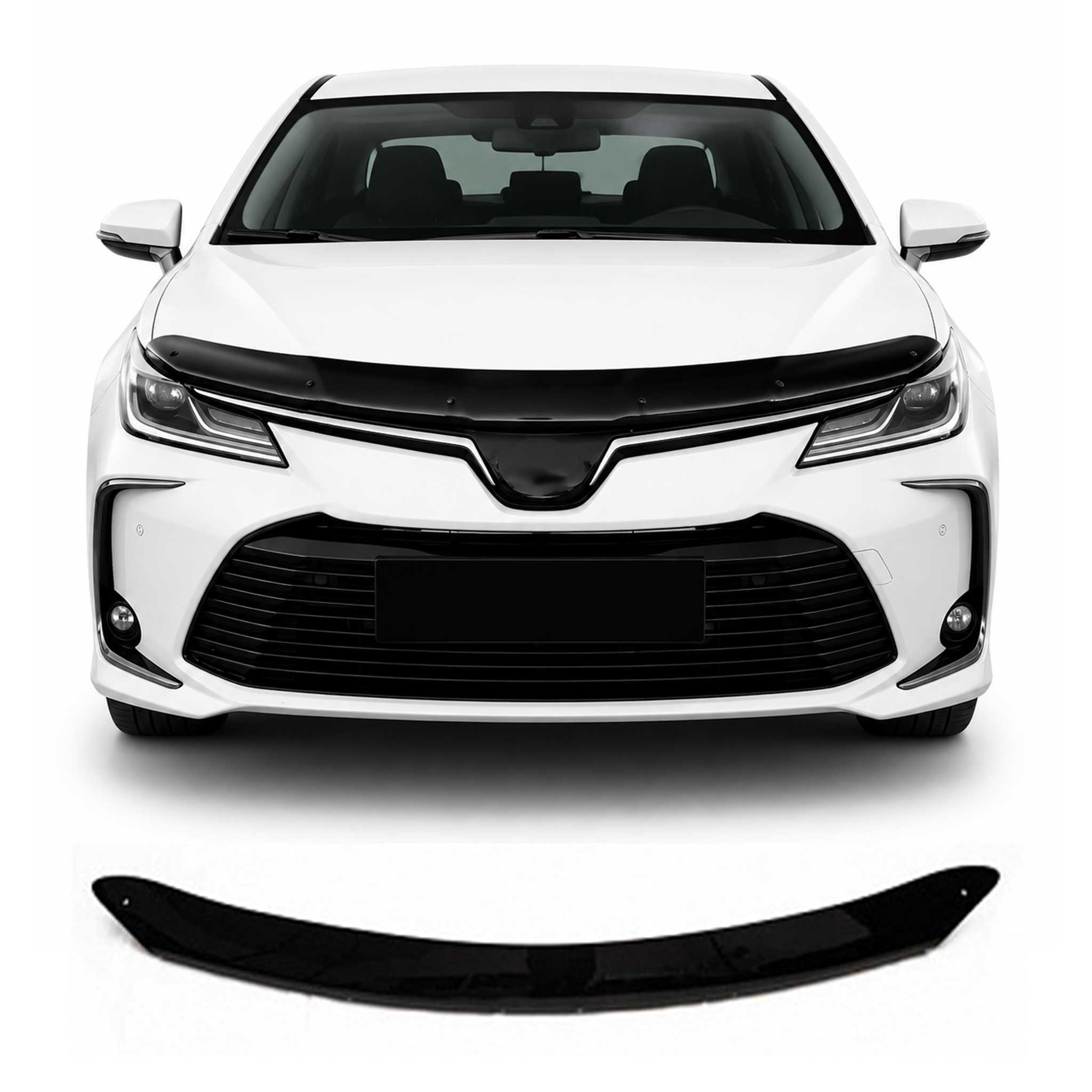 Deflecteurs d'air capot de voiture pour Toyota Corolla 2019-2026 Acrylique Noir
