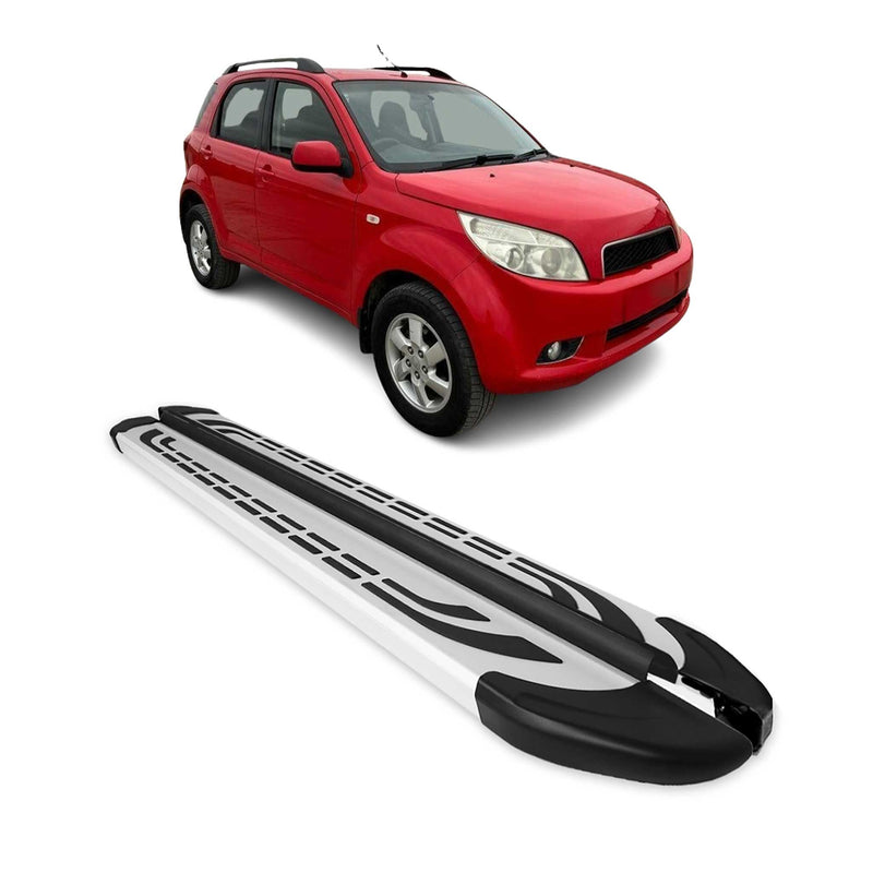 Marchepieds Latéraux pédale pour Daihatsu Terios 2006-2016 Aluminium Gris 2Pcs