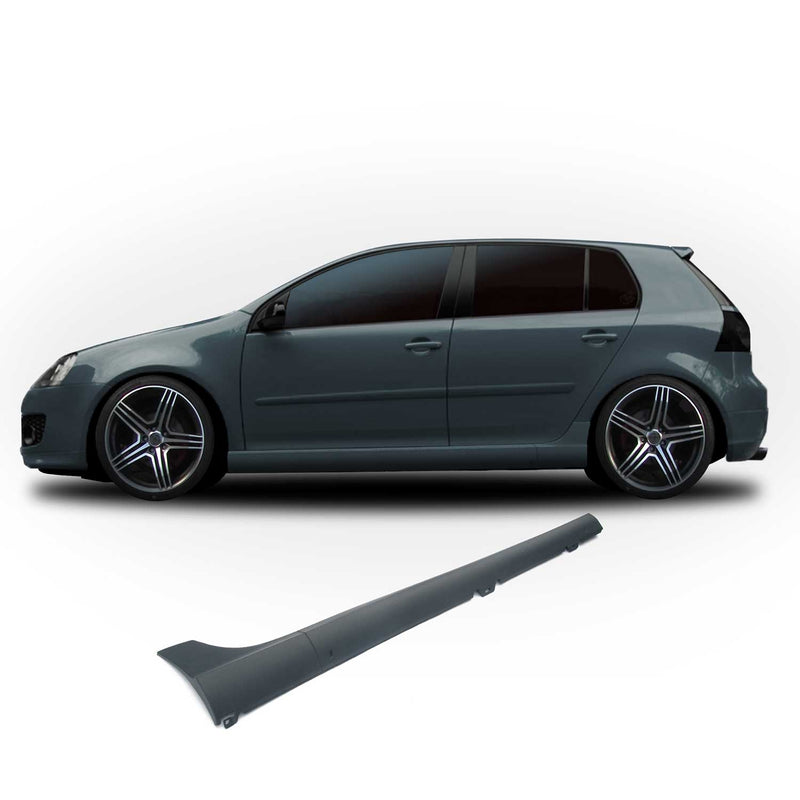 Bas de caisse jupe latéral pour Volkswagen Golf 5 4 portes 2003-2009 ABS Noir 2x