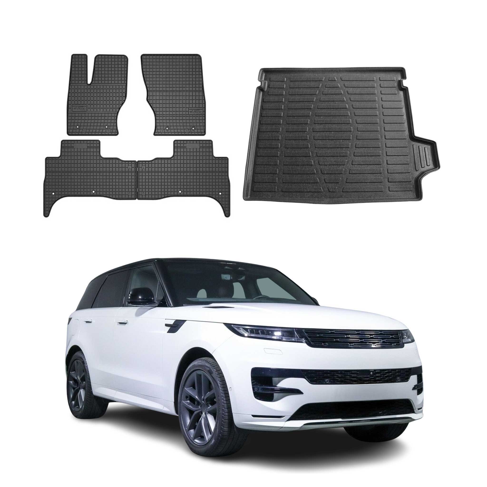 Kit Tapis de sol et coffre pour Range Rover Sport L494 2017-2022 TPE Noir