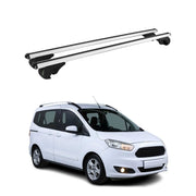Barres de toit Transversales pour Ford Transit Courier I 2014-2023 TÜV Gris 2Pcs