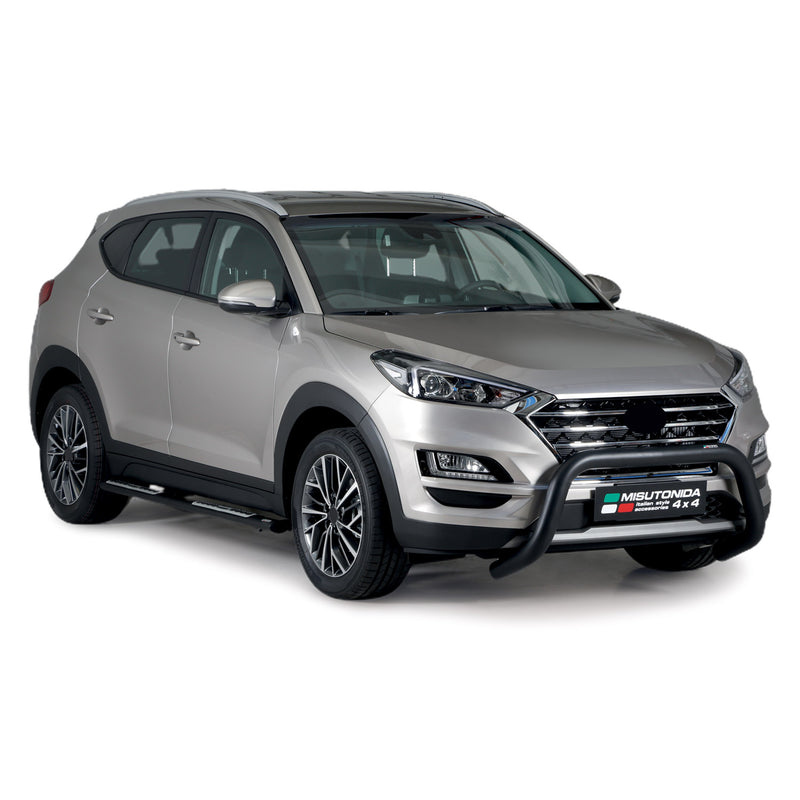 Pare-buffle Avant pour Hyundai Tucson 2018-2021 76 mm en Acier Noir