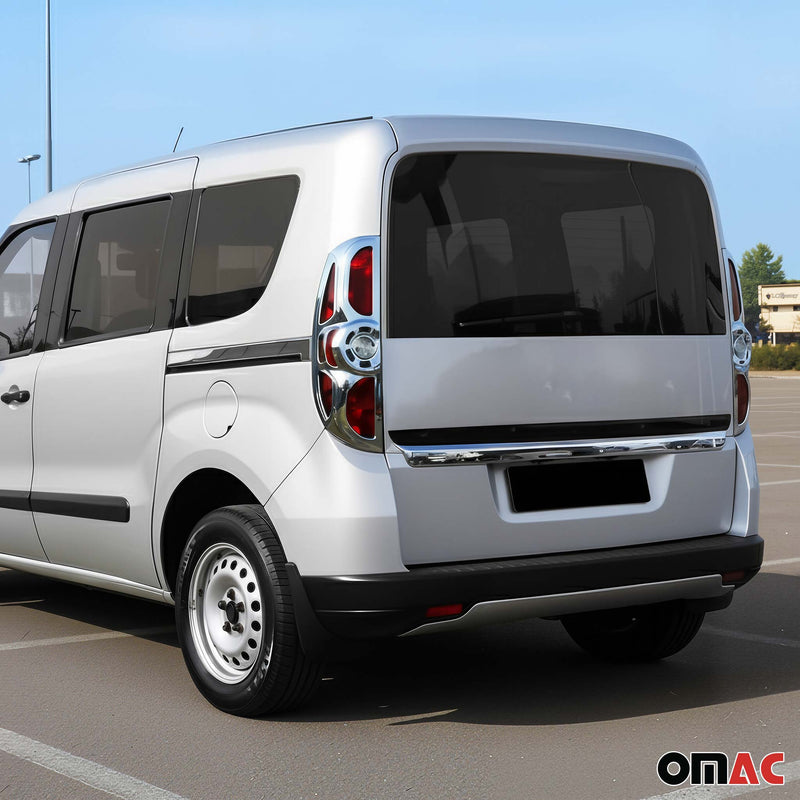 Cadre de Feu Stop Arrière pour Fiat Doblo II 2010-2014 ABS Chromé 2 Pcs