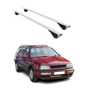 Barres de toit Transversales pour VW Golf Variant 1999-2006 Fer Argent