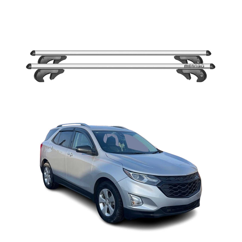 Barres de toit transversales pour Chevrolet Equinox 2017-2020 90kg Alu Gris