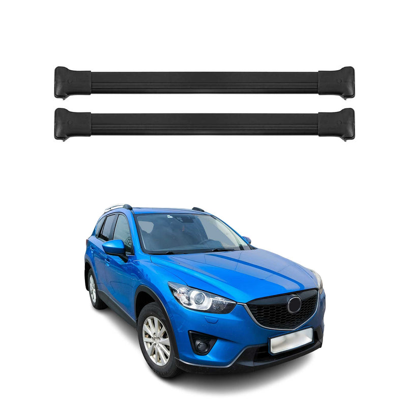 Barres de toit transversales pour Mazda CX-5 2013-2017 Aluminium Noir