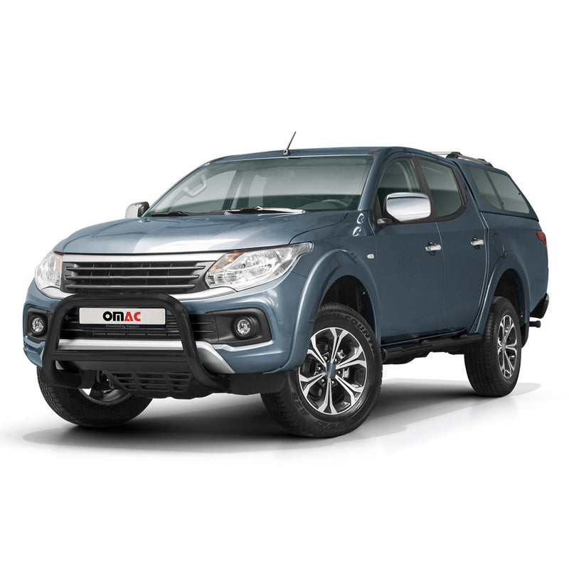 Pare-Buffle Avant Pour Fiat Fullback 2016-2019 en Acier Inoxydable Noir