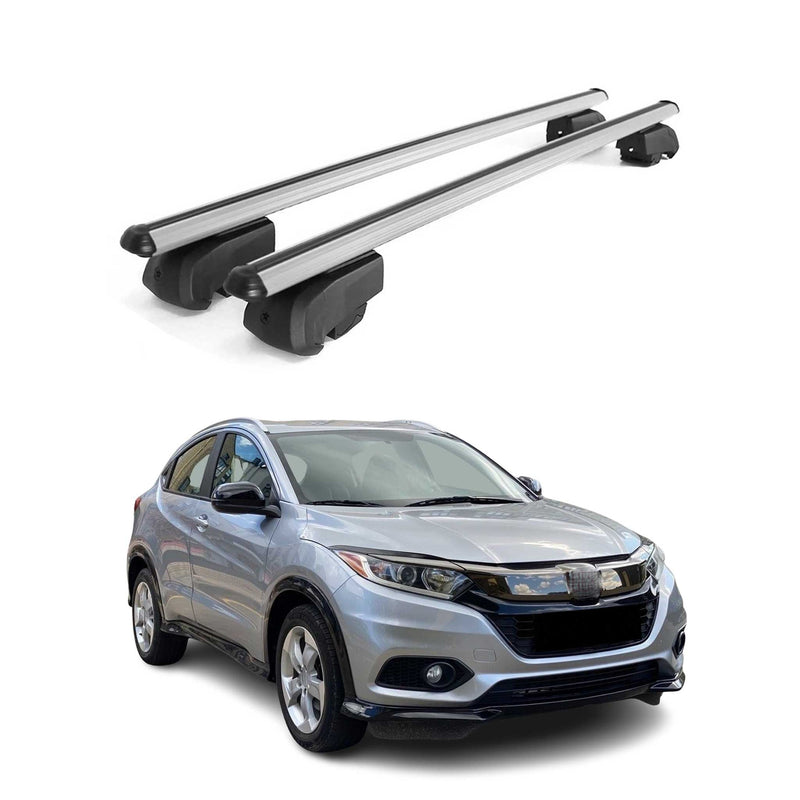 Barres de toit Transversales pour Honda HR-V 2014-2020 Aluminium Gris ABE
