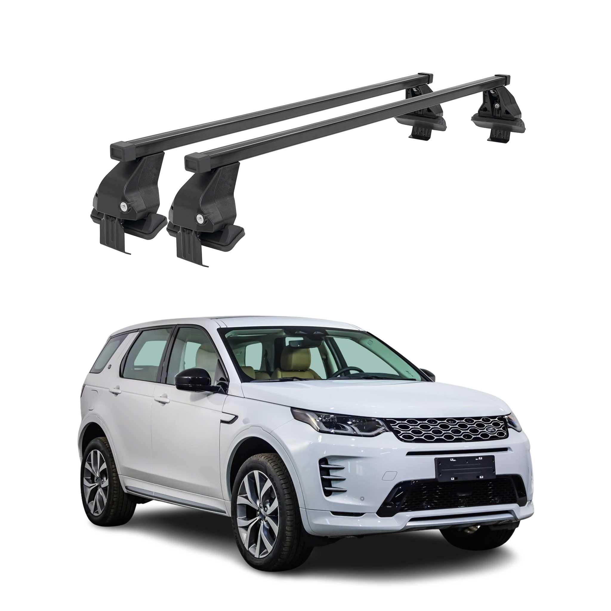 Barres Transversales Menabo pour LR Discovery Sport II 2019-2026 Noir