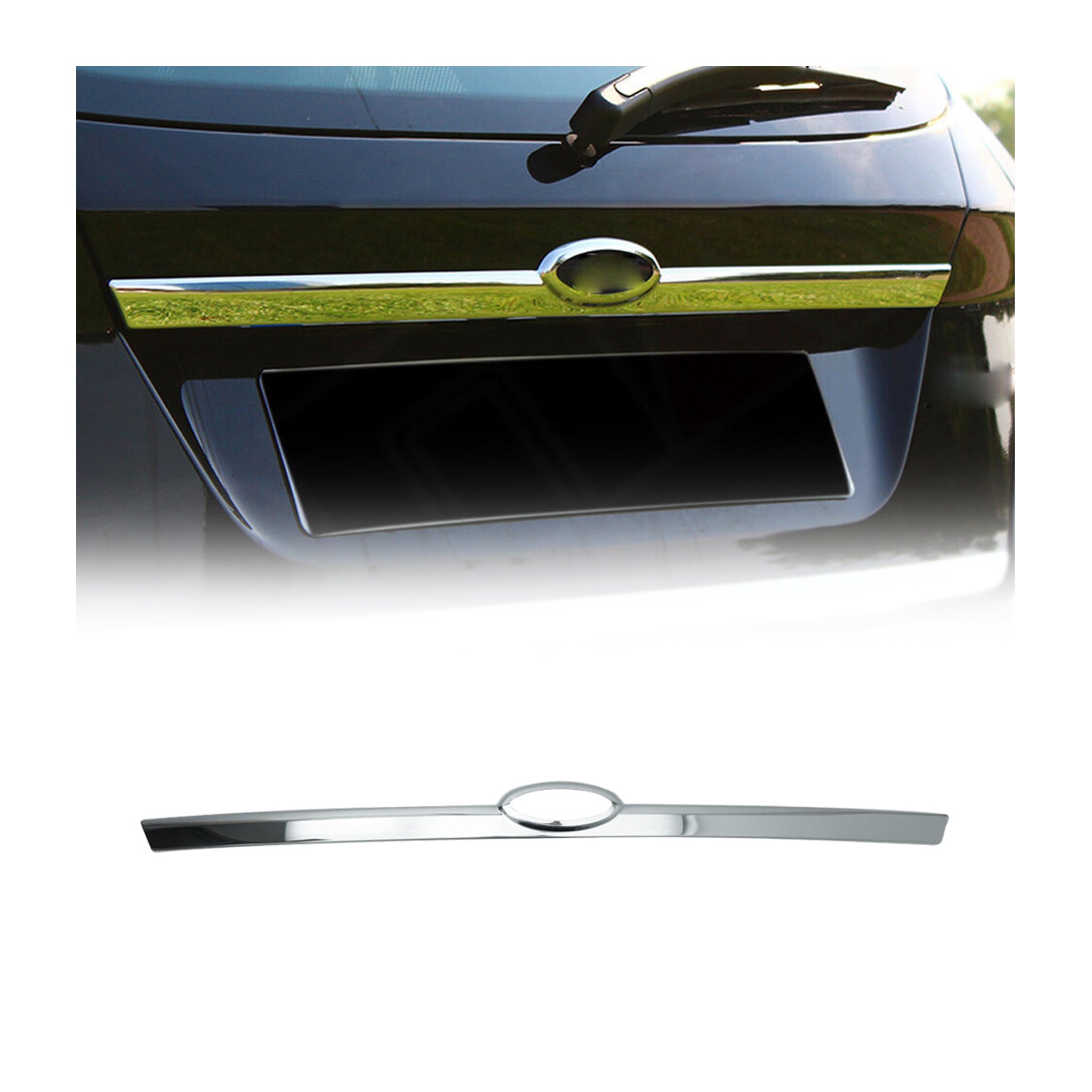 Poignée de Coffre Arrière pour Ford Fiesta VI 2008-2019 acier inox