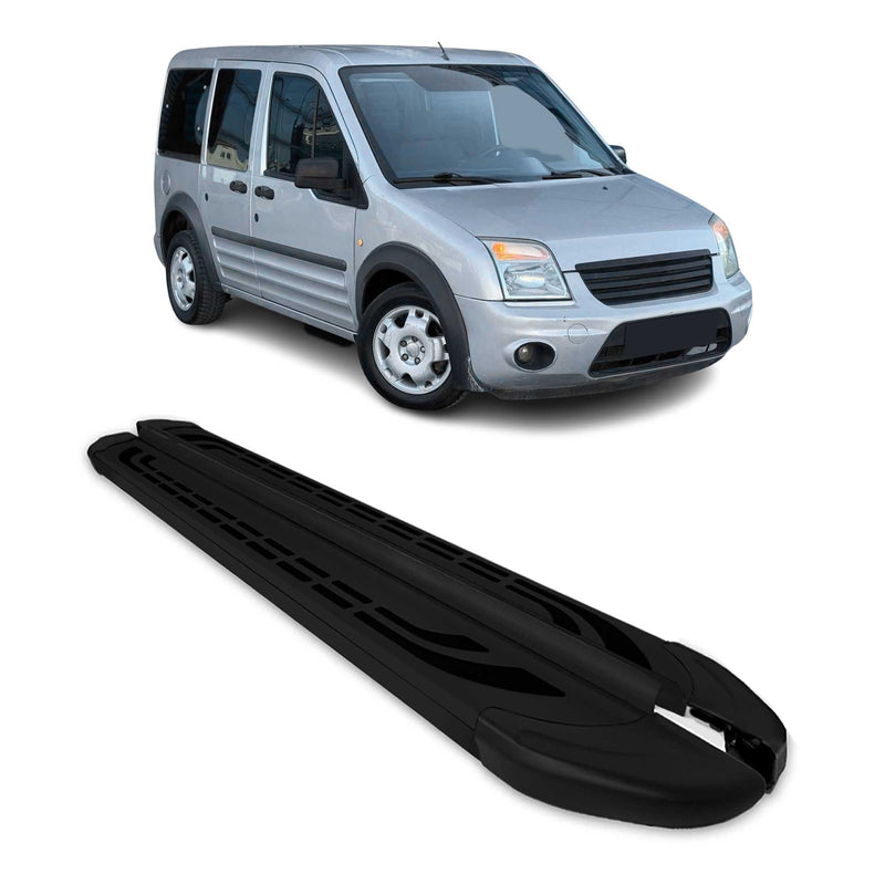 Marchepieds Latéraux pour Ford Transit Connect 2002-2013 Aluminium Noir L1 Court