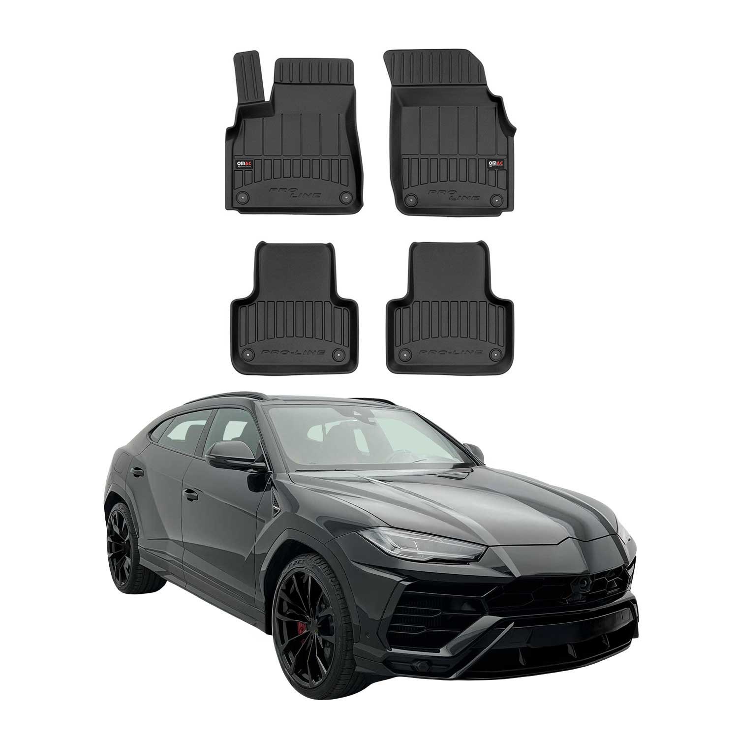 OMAC Tapis de sol caoutchouc pour Audi Q7 Q8 2015-2026 Premium