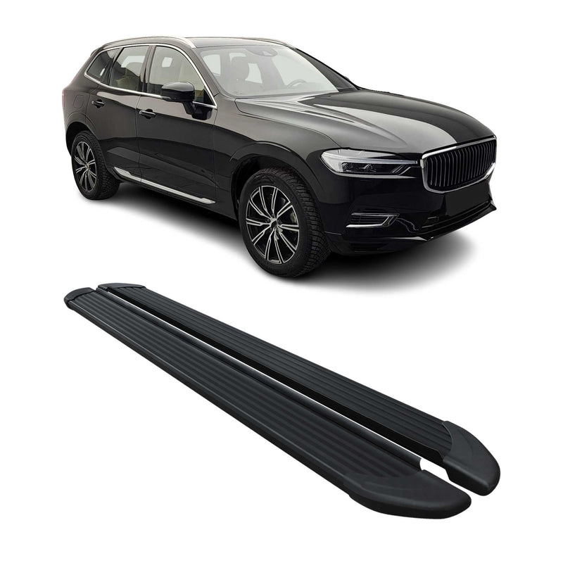 2017-2024 Volvo XC60 Marchepieds latéraux pédale Noir 2Pcs Aluminium