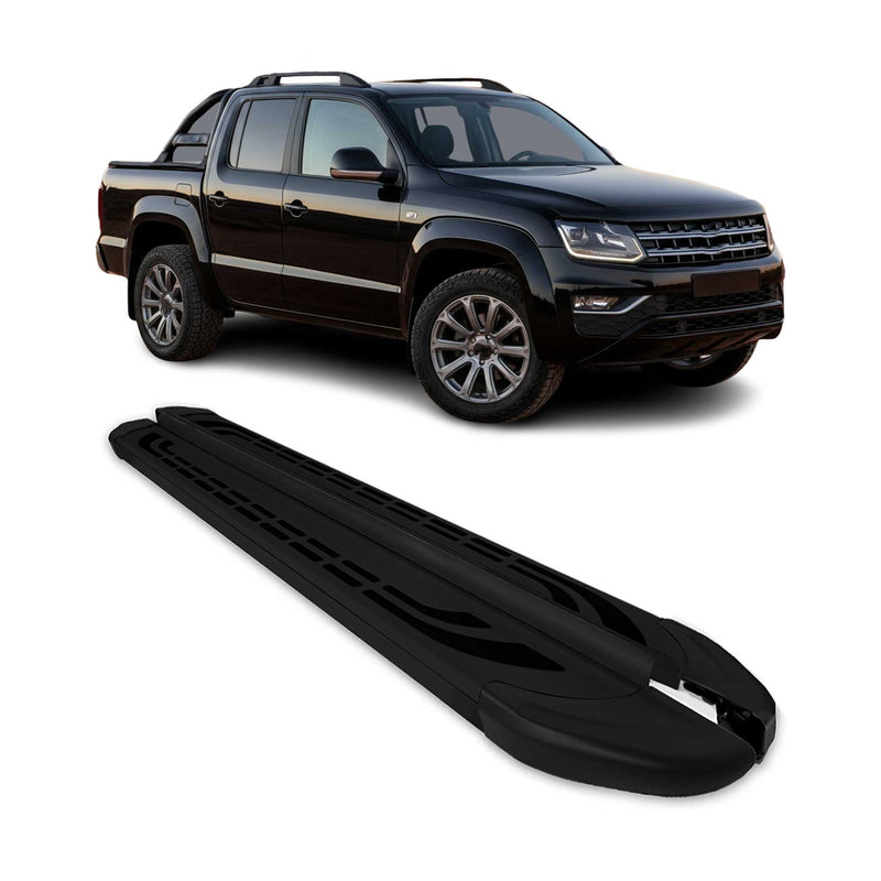 Marchepieds Latéraux Pédale pour VW Amarok Double Cab  2022-2024 Alu Noir 2x