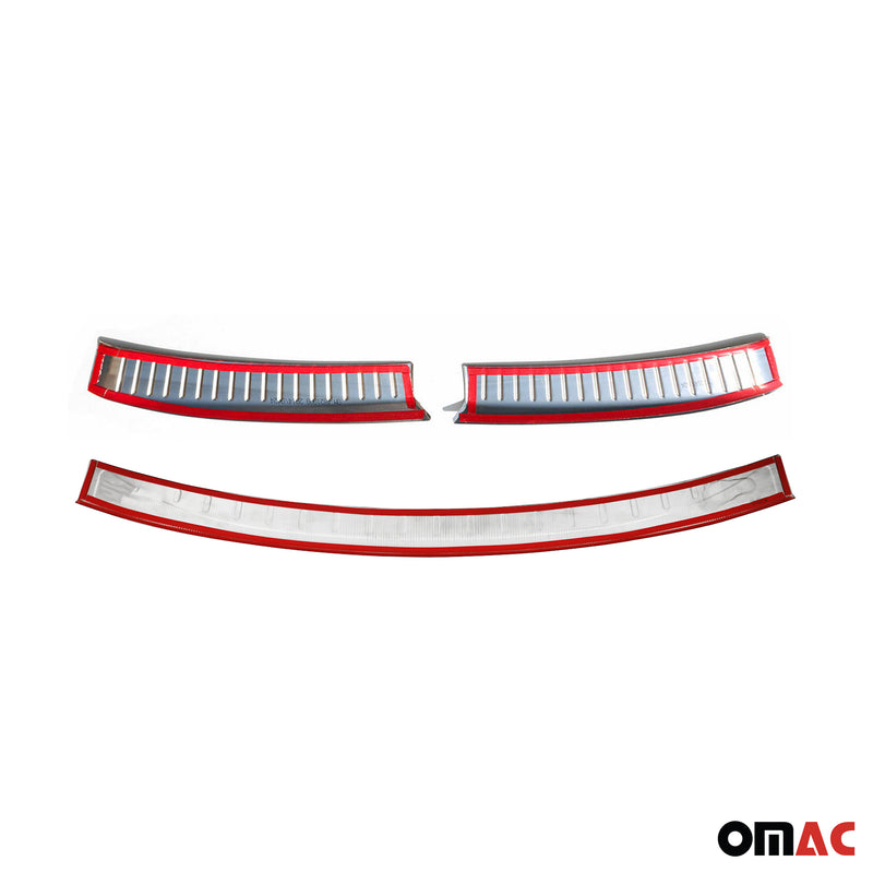 Kit Protection de Pare-Chocs arrière pour Mazda CX-5 2012-17 Brillant inox 3Pcs