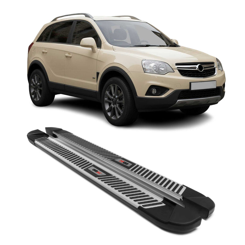 2006-2017 Chevrolet Captiva C100 C180 Marchepieds Latéraux Noir Gris Alu 2Pcs