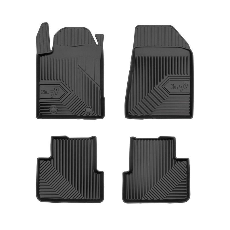 Tapis de Sol de Voiture pour Fiat Bravo II 2007-2014 TPE Antidérapant Noir 4Pcs
