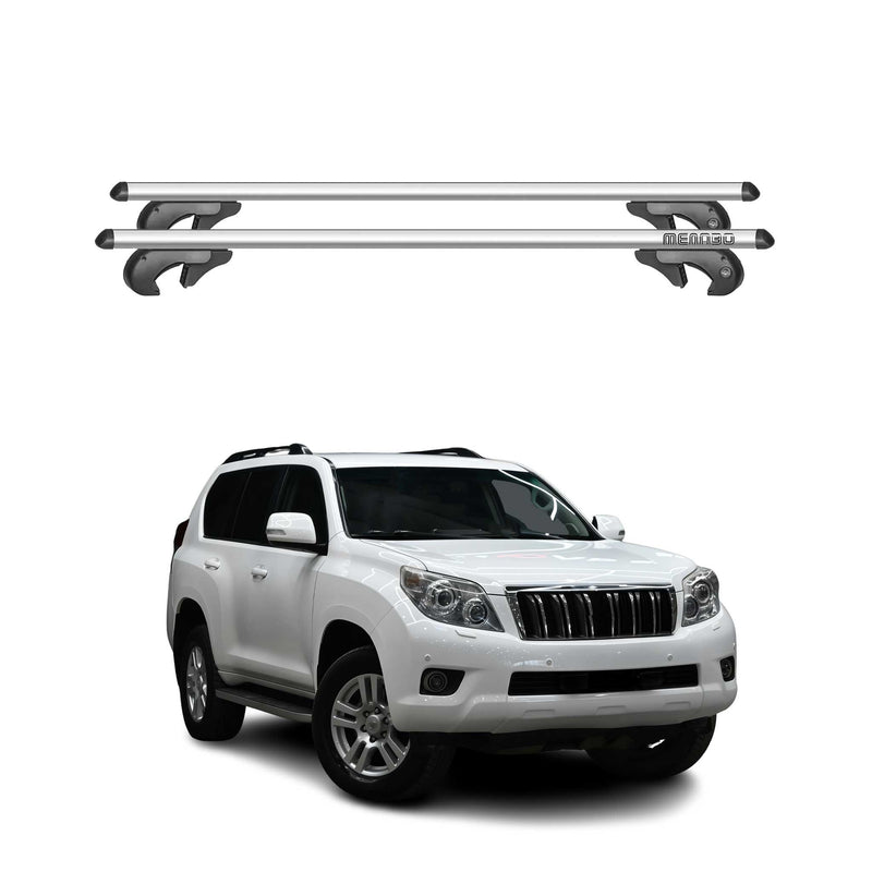 Barres de toit transversales pour Toyota Prado 2009-2015 90kg Alu Gris 2x