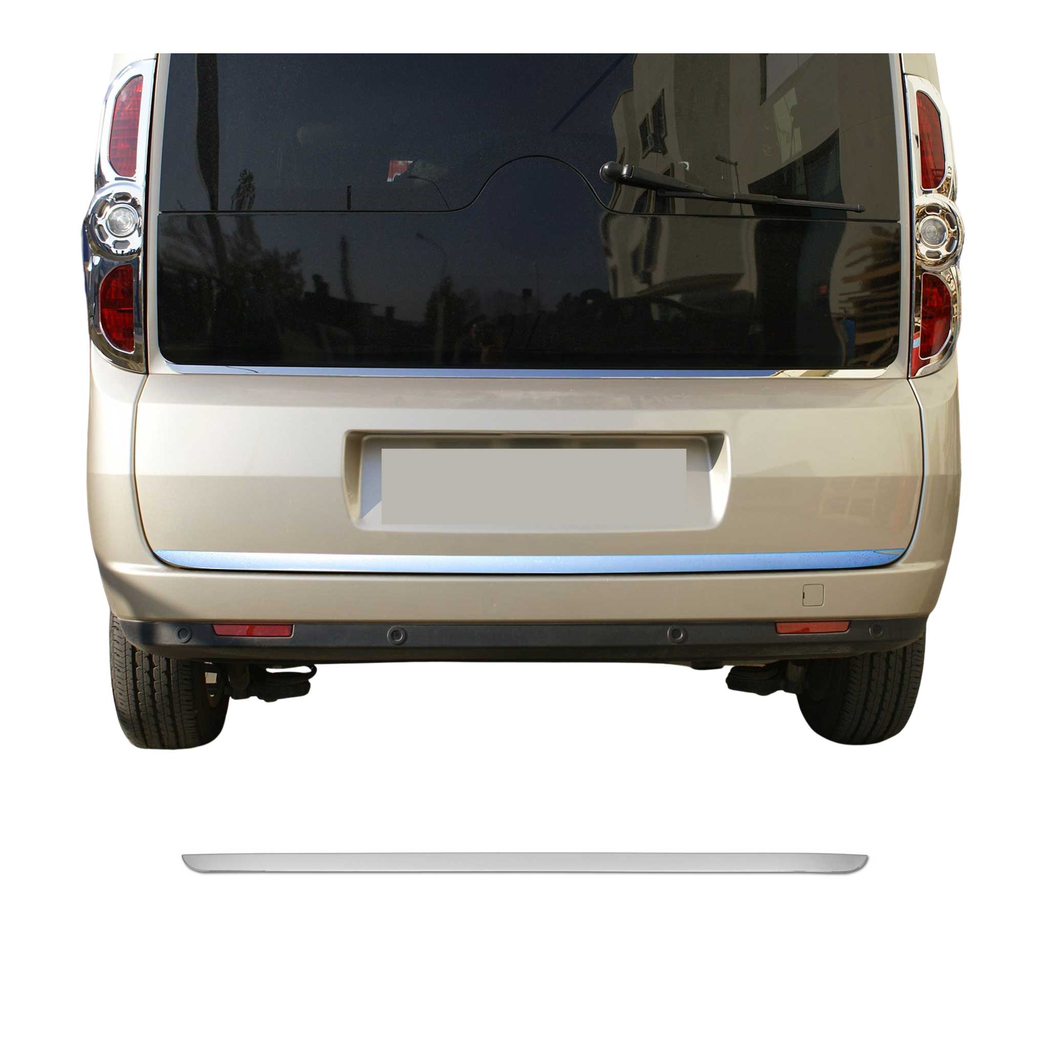 Garniture de Hayon Coffre pour Opel Combo D Fiat Doblo acier inox