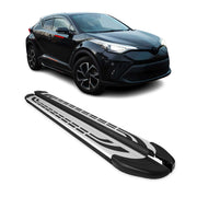 Marchepieds Latéraux pédale pour Toyota C-HR 2016-2023 Aluminium Gris Noir 2x