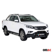Pare-buffle Avant pour SsangYong Musso 2023-2026 76 mm en Acier Noir