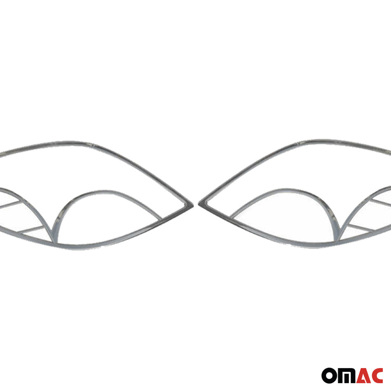 Cadre De Feu Stop Arrière pour Peugeot 207 2006-2012 ABS Chromé 2 Pcs